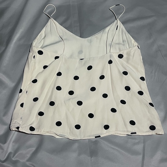 Women’s White and Black Polka Dot Camisole Blouse - Picture 3 of 3